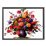 Print Cross Stitch Kits DIY Romantic 11CT Stamped Needlework  1080 Flowers