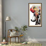 (49*90cm)14ct Stamped Cross Stitch - Elephant