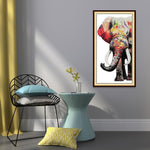 (49*90cm)14ct Stamped Cross Stitch - Elephant