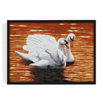 Animal Cross Stitch Embroidery 14CT Stamped Needlework  Two Swan D657