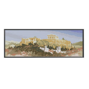 Acropolis 14CT Stamp Cross Stitch Cotton Canvas DIY Needlework Set  F599