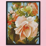 Begonia 14CT Stamp Cross Stitch Ecological Cotton Embroidery 55x44cm  H805