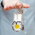 Bead Embroidery Keychain - Chrysanthemum