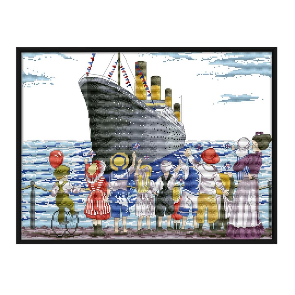 Scenery Cross Stitch DIY Embroidery Needlework 14CT Stamped  R961 Titanic