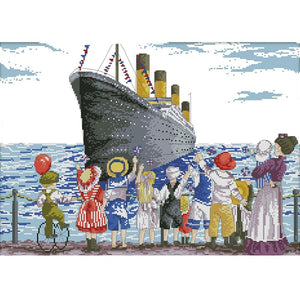 Scenery Cross Stitch DIY Embroidery Needlework 14CT Stamped  R961 Titanic