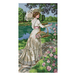 Canvas Kit Needlework DIY Cross Stitch 14CT Stamped  R901 Pick Flowers