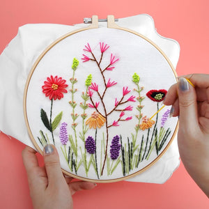 (30*30cm)Embroidery Kit - Flowers