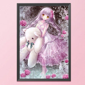 (48*68cm)11CT Stamped Cross Stitch - Cartoon Girl