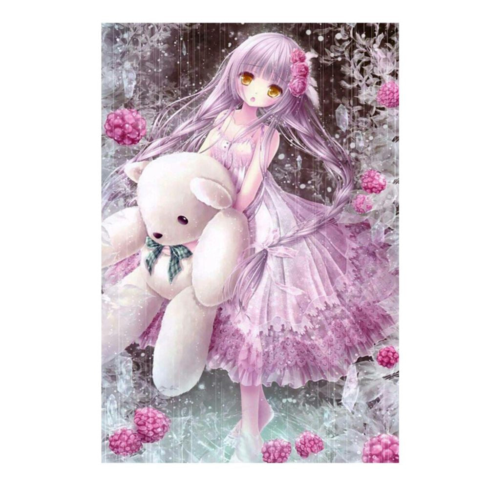 (48*68cm)11CT Stamped Cross Stitch - Cartoon Girl