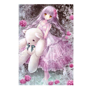 (48*68cm)11CT Stamped Cross Stitch - Cartoon Girl