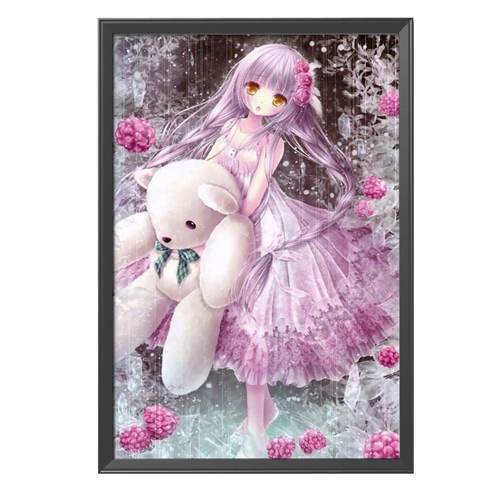 (48*68cm)11CT Stamped Cross Stitch - Cartoon Girl