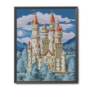 Scenery Cross Stitch Embroidery DIY Needlework 14CT Stamped  FA028 Castle