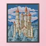 Scenery Cross Stitch Embroidery DIY Needlework 14CT Stamped  FA028 Castle