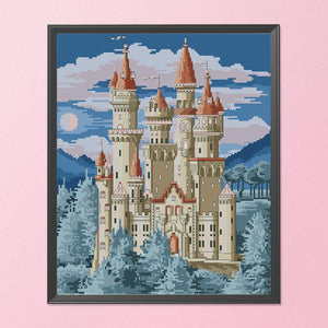 Scenery Cross Stitch Embroidery DIY Needlework 14CT Stamped  FA028 Castle