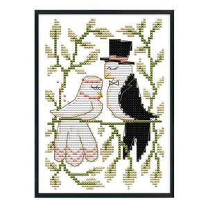 Wedding 14CT Stamped Cross Stitch Kit Needlework Embroidery  C608 Happy