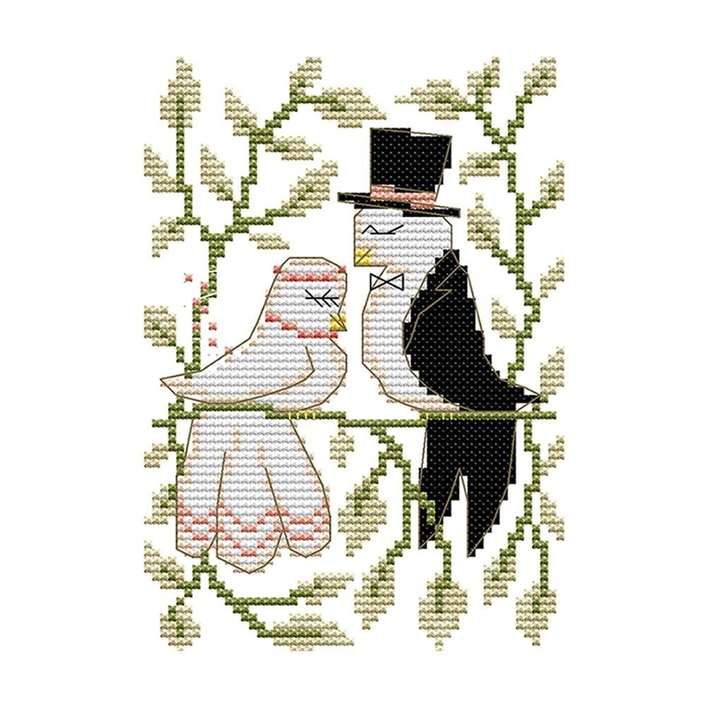 Wedding 14CT Stamped Cross Stitch Kit Needlework Embroidery  C608 Happy