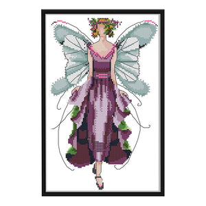 Fairy Cross Stitch Kits Printed DIY Embroidery Needlework 14CT Stamp  R795