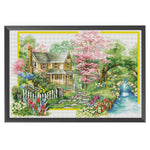 Ecological Cotton Cross Stitch DIY Spring 11CT Stamped Needlework  0282