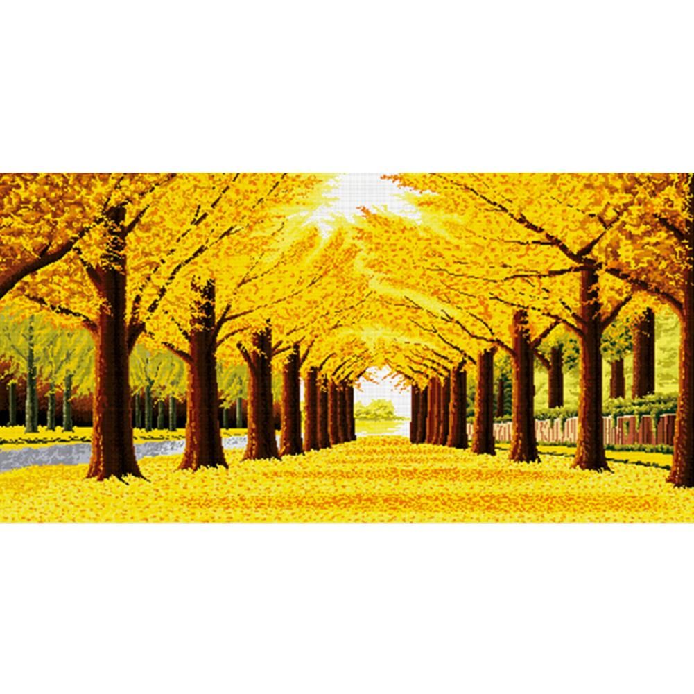 Scenery Cross Stitch Kits Printing DIY Embroidery 11CT Stamped Decor  0043