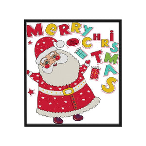 14CT Stamped Cross Stitch DIY Merry Christmas Embroidery 43 X 37cm  C230