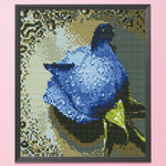 DIY Cross Stitch Kits 11CT Stamped Needlework Cotton Thread  505 Blue Rose