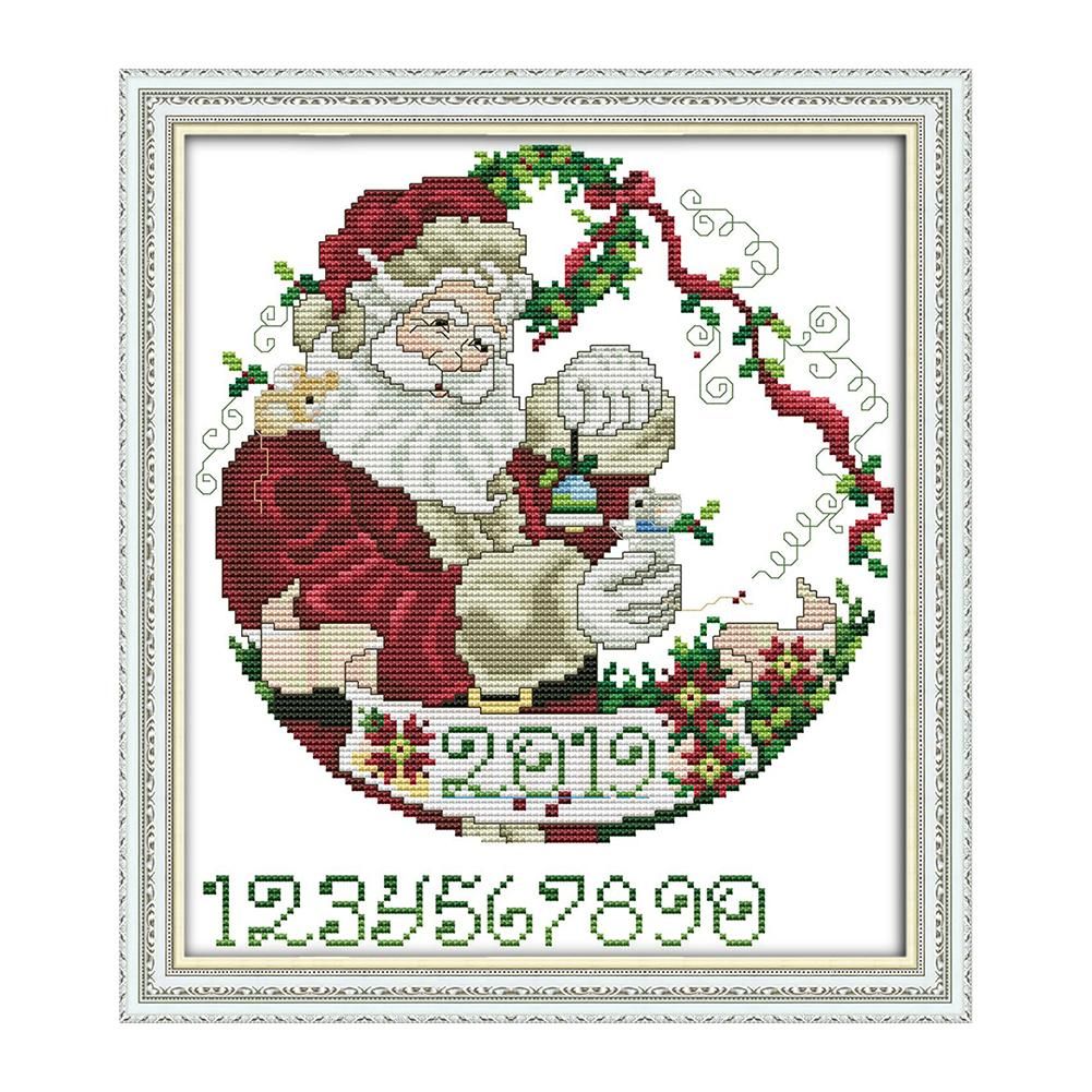 Santa Claus DIY Count Print Cross Stitch Handwork Craft Needlework (RA189)