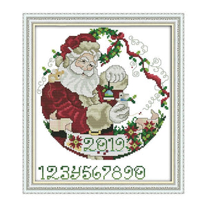 Santa Claus DIY Count Print Cross Stitch Handwork Craft Needlework (RA189)