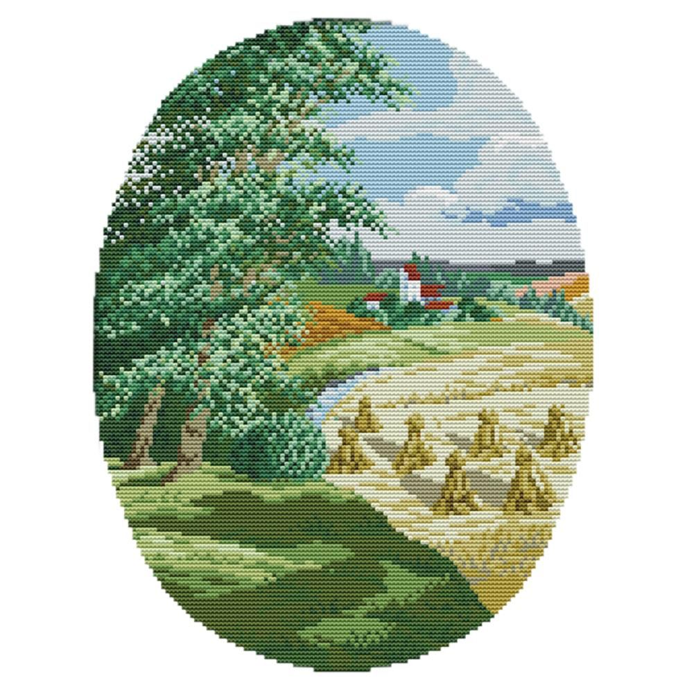 Cross Stitch Kits DIY Summer 14CT Stamped Needlework 30 X 36cm  F700