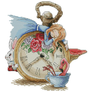 Stamped Cross Stitch Fairy Tale Character 14CT Embroidery Set  Girl KB083