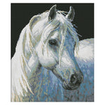 14CT Stamped Cross Stitch Kits DIY Crafts Needlework  DA258 White Horse 4