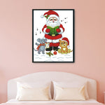 (24*28cm)14ct Stamped Cross Stitch - Santa Claus Cat