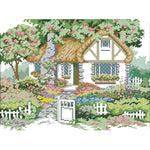 14CT Stamped Needlework DIY Garden Art Cross Stitch Kits 41 X 32cm  F589