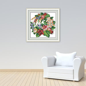 Flowers Series 14CT2 Cotton Thread Cross Stitch Kit DIY Cross Stitch (H632)