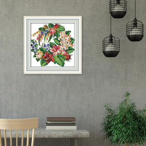 Flowers Series 14CT2 Cotton Thread Cross Stitch Kit DIY Cross Stitch (H632)