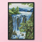 14CT Stamped Cross Stitch Needlework DIY Cotton Thread  F884 Waterfall