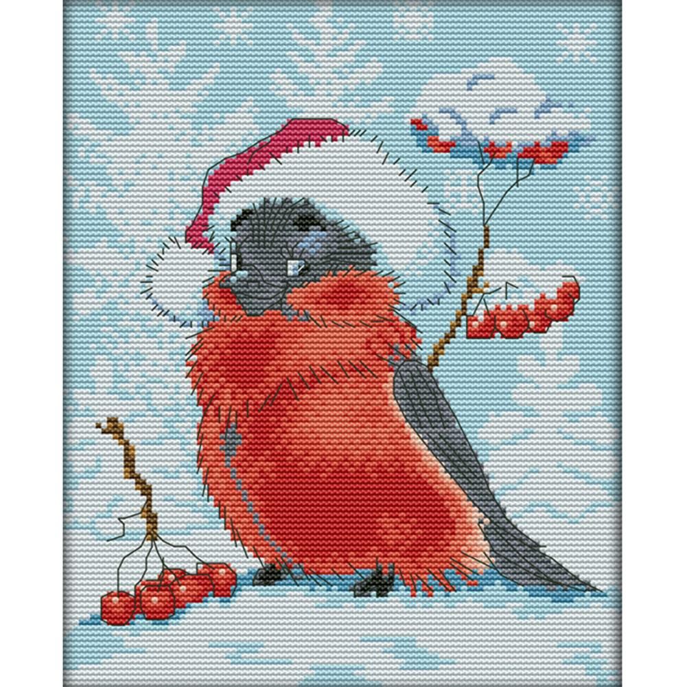 Christmas Animal Ecological Cotton Thread Picture Cross Stitch Kits (D337)