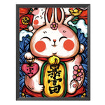 (40*50cm)11ct Stamped Cross Stitch - Rich Rabbit