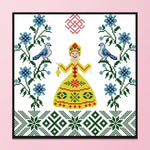 Cartoon Animal Stamped Cross Stitch 14CT Embroidery Set  Princess KB084