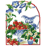 14CT Stamped Cross Stitch Kits DIY Strawberry Needlework 32 X 26cm  1