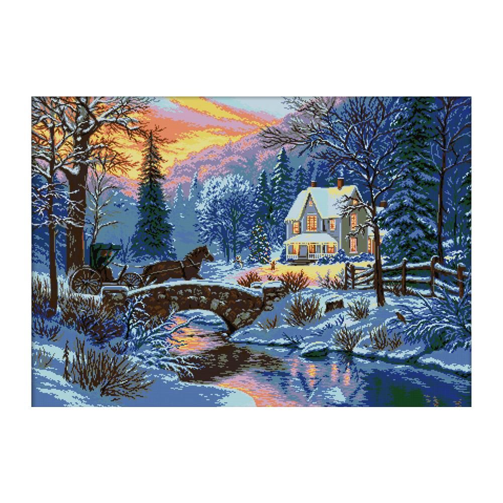 Winter Return Counted Print Cross Stitch DIY Needlework Set Crafts (FA025)