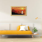 Sunset 14CT2 Cross Stitch Ecological Cotton DIY Painting Art Crafts (F654)