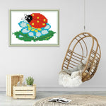 (20*15cm)14ct Stamped Cross Stitch - Ladybug