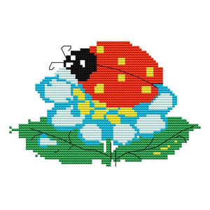 (20*15cm)14ct Stamped Cross Stitch - Ladybug