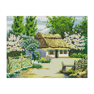 DIY Cross Stitch Embroidery 14CT Stamp Canvas Needlework  F574 Landscape